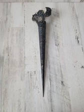 metal black cat lawn stake Halloween decor glitter