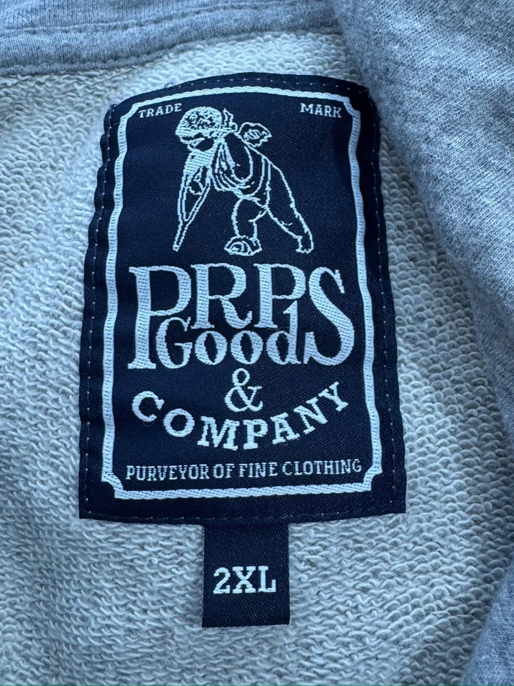 PRPS Para Hombres Gris Graffiti Logo Ropa de Calle Manga Larga Pullover Sudadera con Capucha Talla 2XL Foto 4 de 4