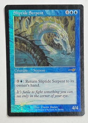 マジック：ザ・ギャザリング MTG Sliptide Serpent Foil MTG SLIPTIDE SERPENT (FOIL) Nemesis (OldManMTG 003-507) | eBay