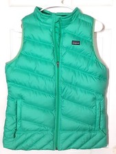 Patagonia Down Vest Junior Size XXL 16-18 Mint, Small Spots, Fall/Winter Wear