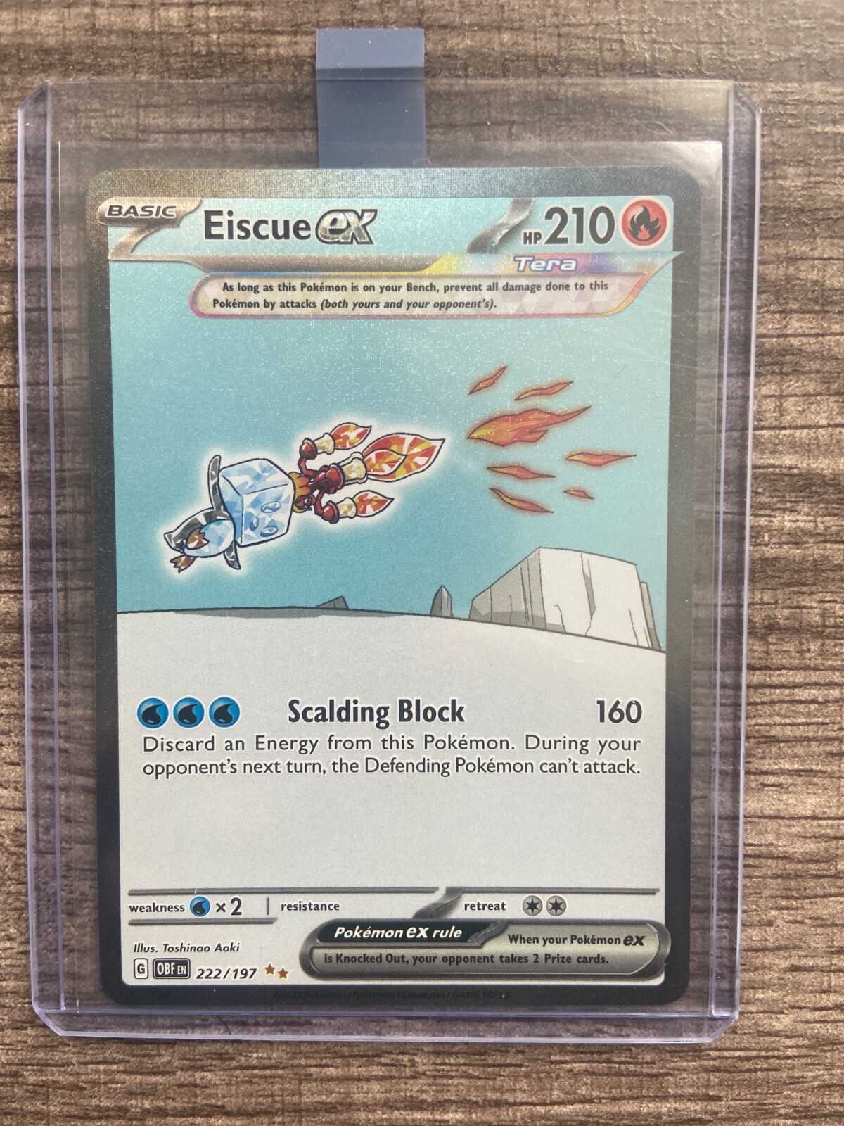 Eiscue ex 222/197 Sv03: Obsidian Flames Holo