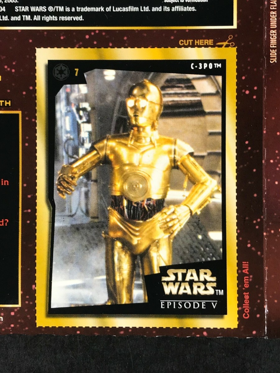 Star Wars EPISODE V ESB 2005 Kudos Granola EMPTY BOX C-3PO Card #7
