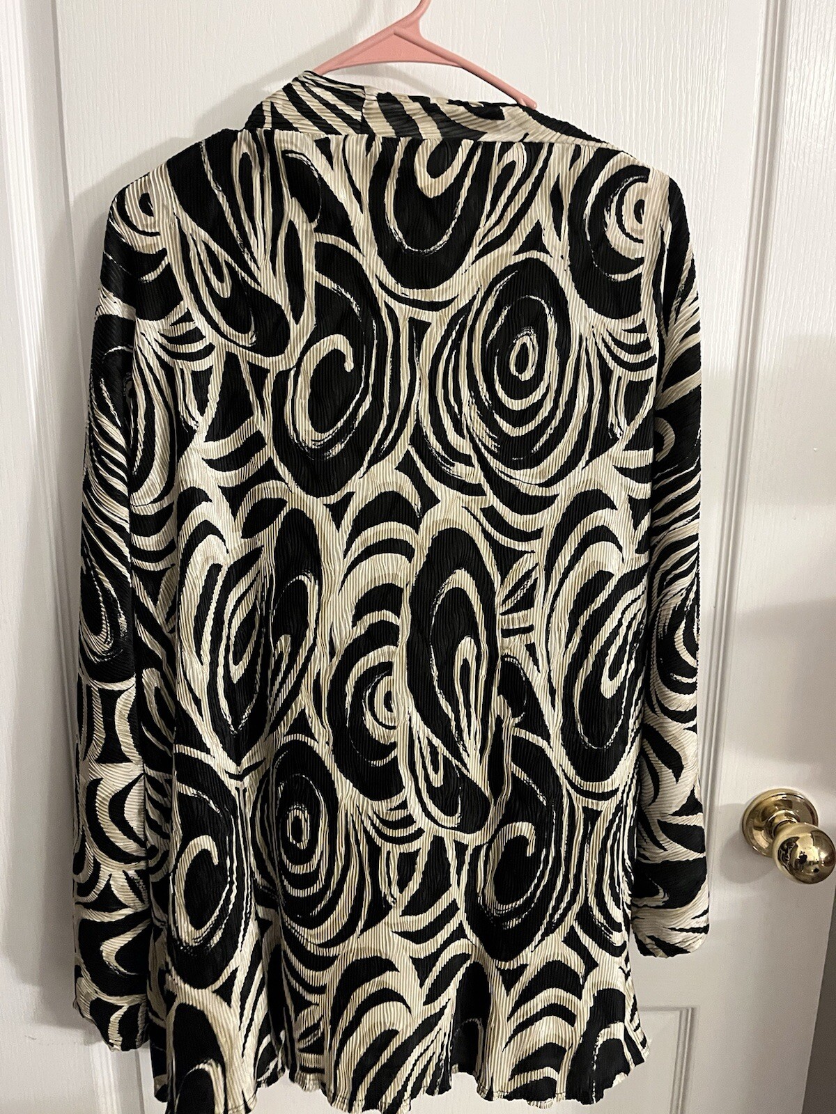 Chicos Open Jacket Tiny Pleats Very Nice 3 L XL - image 2