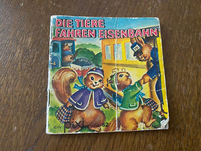 GERMAN BOOK FOR KIDS ''DIE TIERRE FAHREN EISENBAHN'' LITTLE PAINTED BOOK