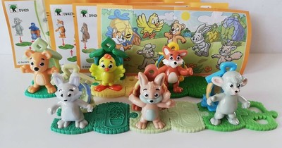 KINDER SURPRISE FERRERO FOREST ANIMAL GANG 6x FIGURES FULL SET CAKE TOPPERS RAR