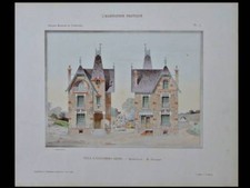 COLOMBES, VILLA 20 RUE TAILLADE - 1906 - GRANDE PLANCHE COULEUR - OUDINOT