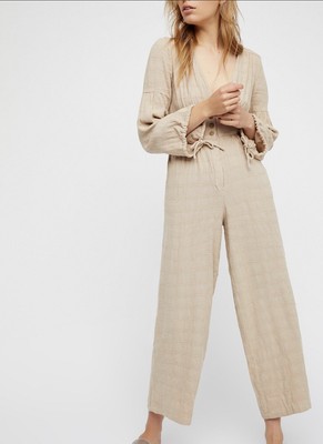 tan one piece jumpsuit
