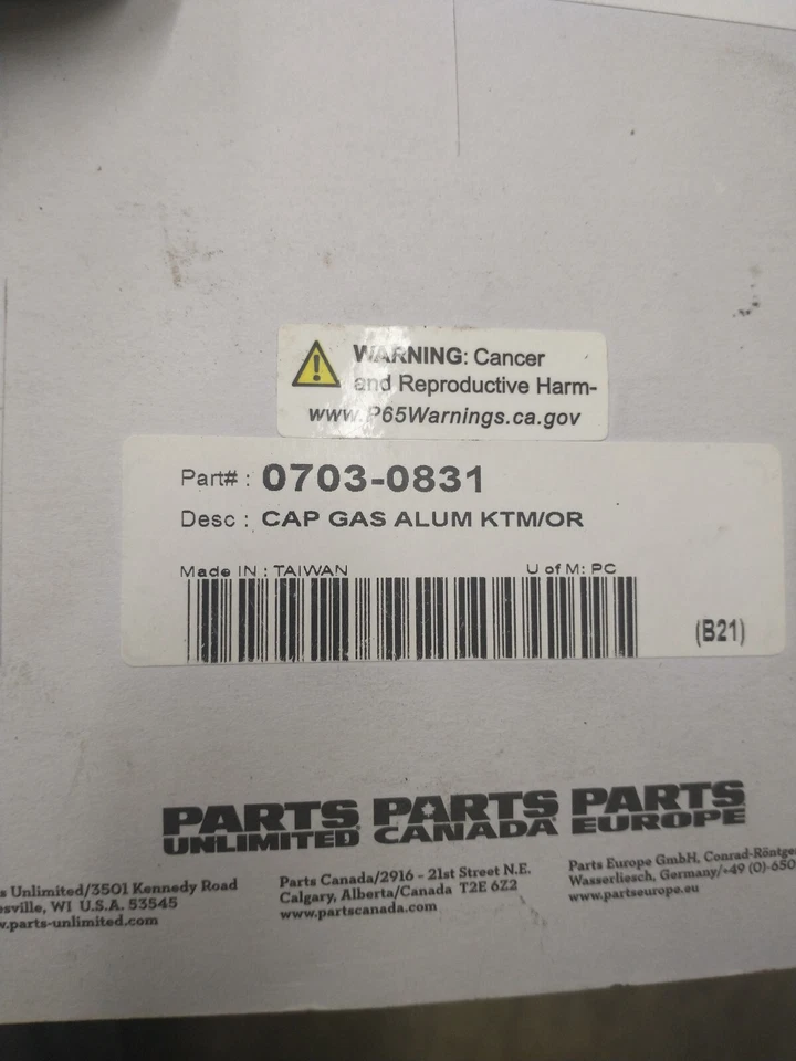 Tapa Gas Moose Naranja #0703-0831 KTM 2007-2022 Foto 2 de 2