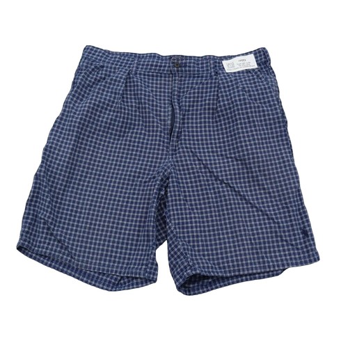 Vintage Polo By Ralph Lauren Shorts Mens 36 Blue Check Pleated