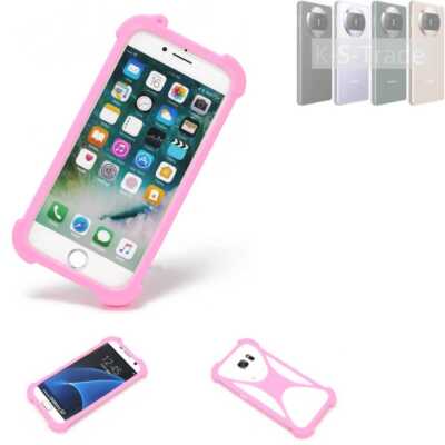 Schutzring für Huawei Mate X3 Silikoncase Softcase Bumper Schutz Hülle pink