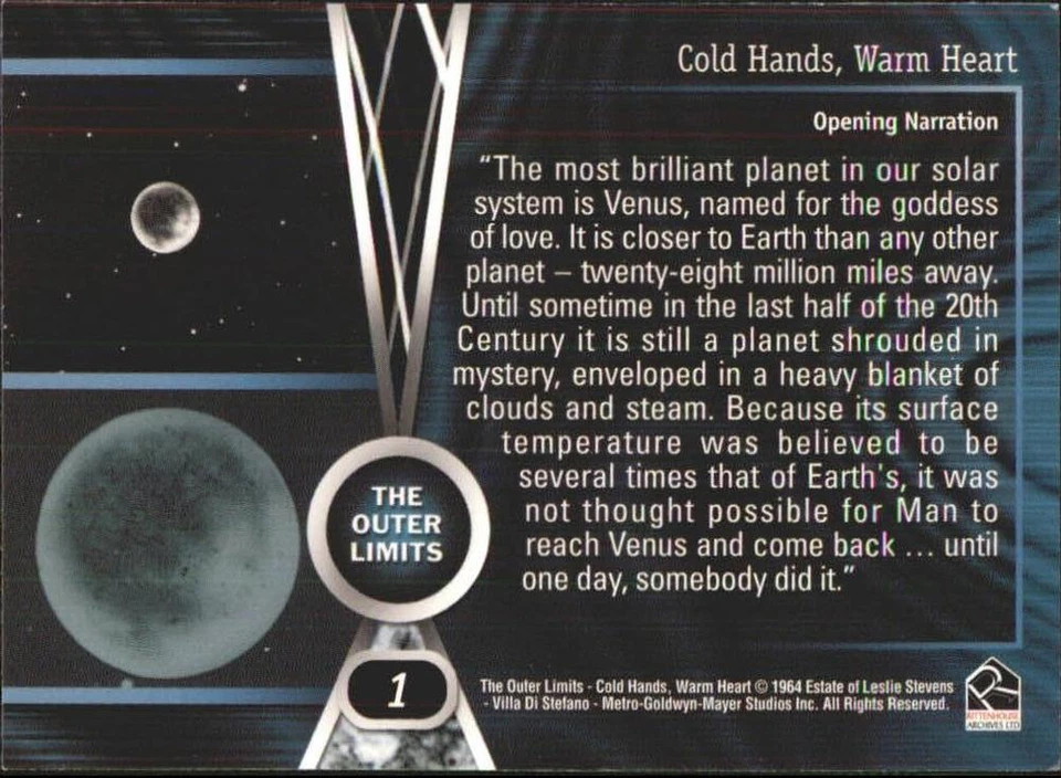 The Outer Limits PREMIERE EDITION BASE / BASIC CARDS 1 TO 73 BY RITTENHOUSE - Image 2 of 4