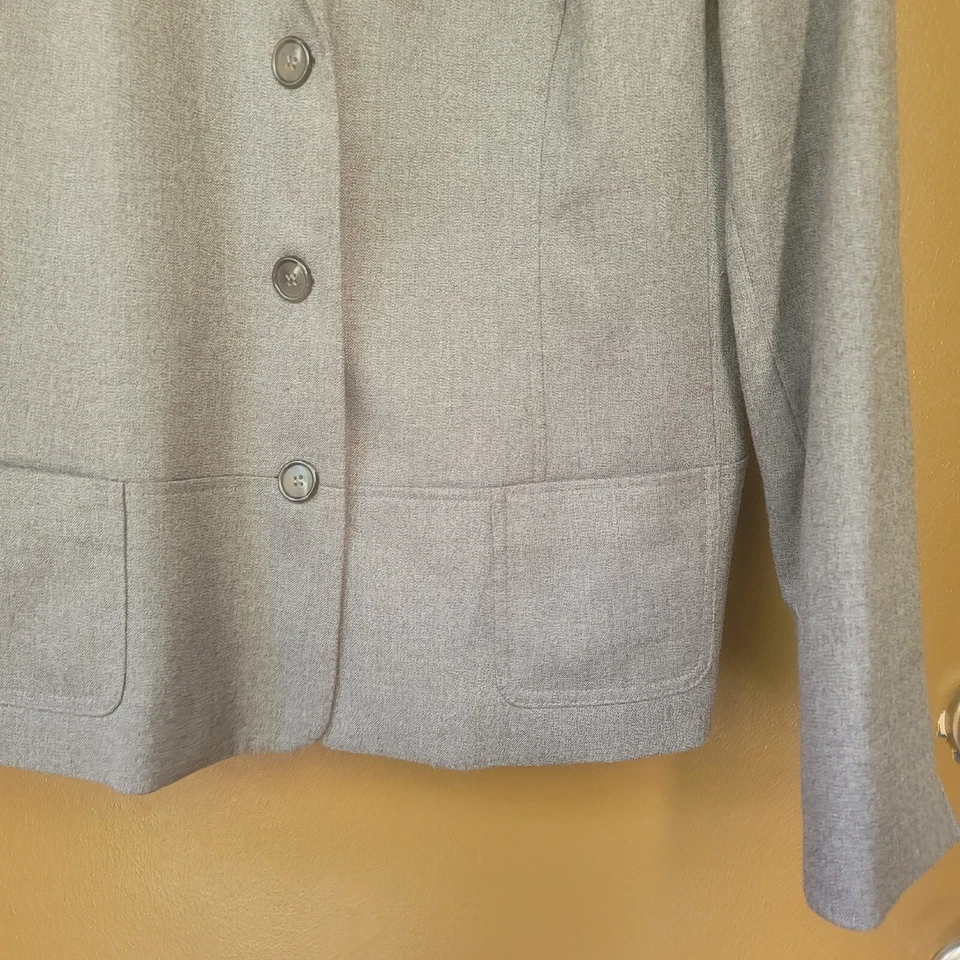 Blazer Jones New York Collection 3 Botones Gris Talla 14 A16 Foto 4 de 4