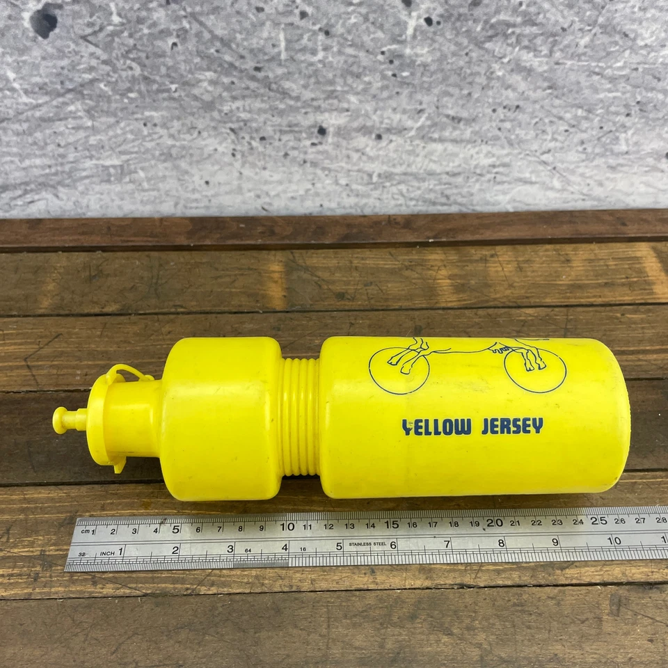 Vintage Yellow Jersey Water Bottle Holstein Cow Reg ATOX  Racing Madison WI MOO - Image 2 of 4