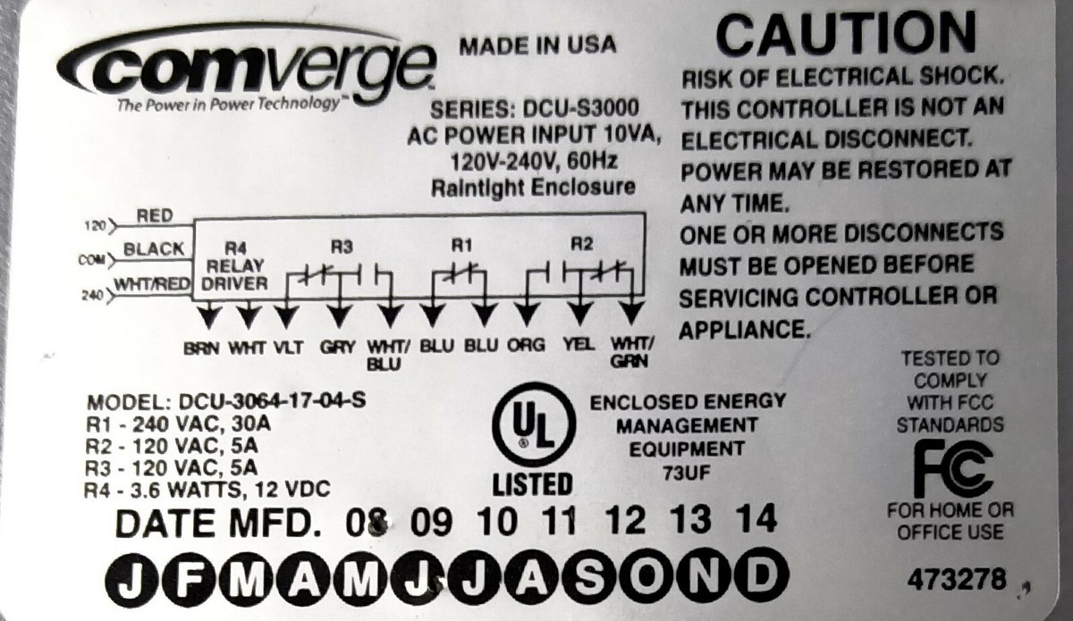 Comverge #(DCU-S3000) Electricity metering unit.*****NOS