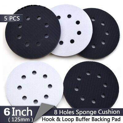 6 Inch Soft Density Interface Pad Hook Loop 6'' Sponge Cushion Buffer Backing Pad