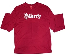 Men Macys Large Family PJs Long Sleeve Red Holiday Christmas Pajamas