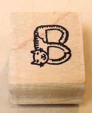 DETAILED RUBBER STAMPS RUBBER STAMP "B" ALPHABET CAT