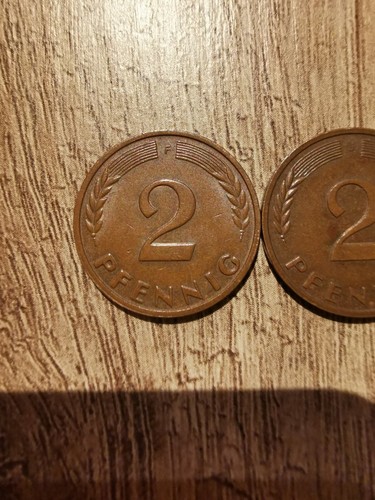 2 Pfennig 1966 J Nicht Magnetisch Wert 2 PFENNIG F 1965 und J 1966 nicht magnetisch | eBay.de