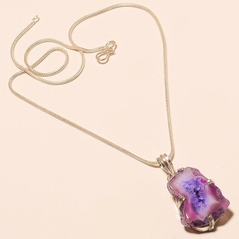 PinkDrusy Necklaces Quartz Necklaces Pendants Handmade Necklaces