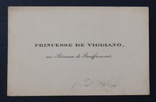 Carte de visite NOBLESSE PRINCESSE DE VIGGIANO Née DE BAUFFREMONT visit card  11