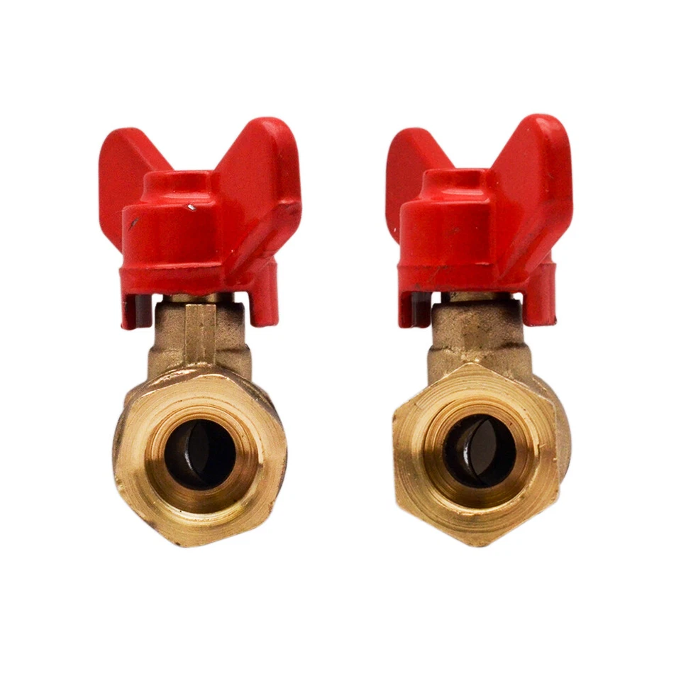 Messing Kugelhahn Kugelventil Muffenkugelhahn Kugelhähne Hahn Flügelgriff - Bild 3 von 4