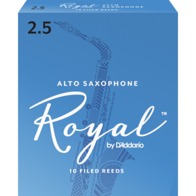 Rico Royal RJB1025 Alto Saxophone Filed Reeds Strength 2.5 Box of 10