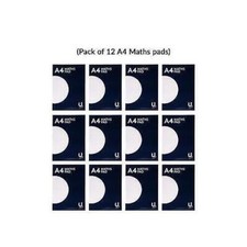 12 Pack of A4 Maths Pads