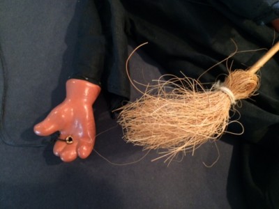 Marionnette Squelette Vintage - À Ficelle, Cheveux Paille, Style Sorcière Halloween