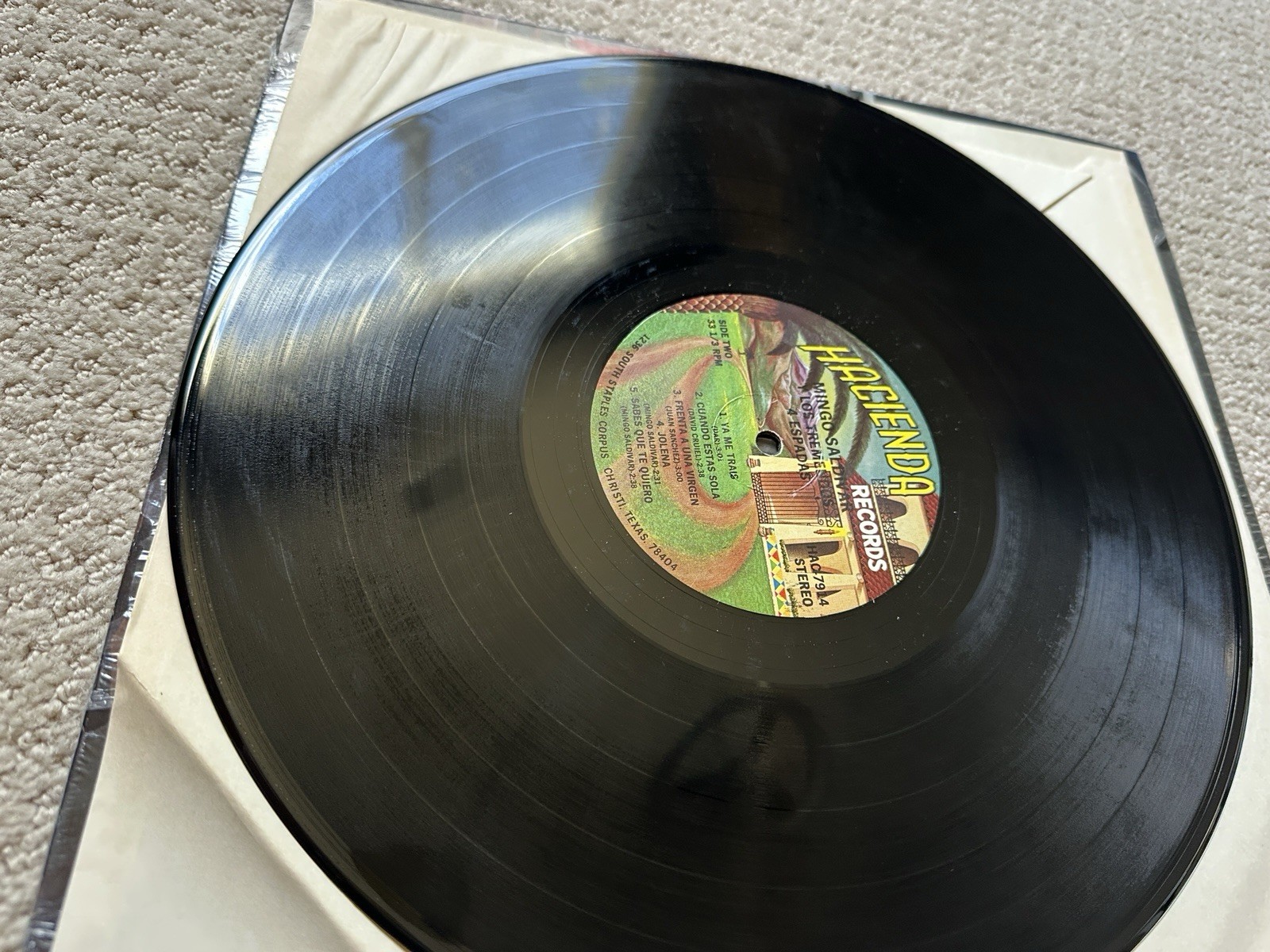 Mingo Saldivar Y Los Tremendos Cuatro Espadas LP Vinyl 1980 Hacienda HAC-7914 EX