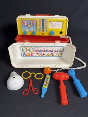 Vintage Chicco Medical Kit nurse doctor case with Tools Pretend Plastic