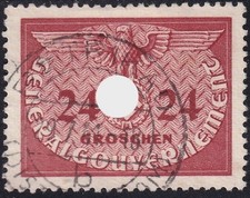 Briefmarke Deutschland, Generalgouvernement, 1940, Dienstmarke D6