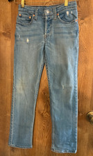 Levi  s 501 Denim Jeans 10 Reg Womens 25x26 Button Fly Straight Leg Denim