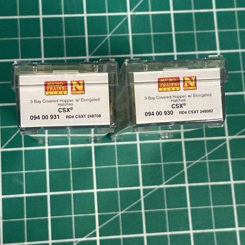 New! N-Scale MT 3-Bay Covered Hopper Pair CSX $ 69.90 Make offer - Picture 2 of 11