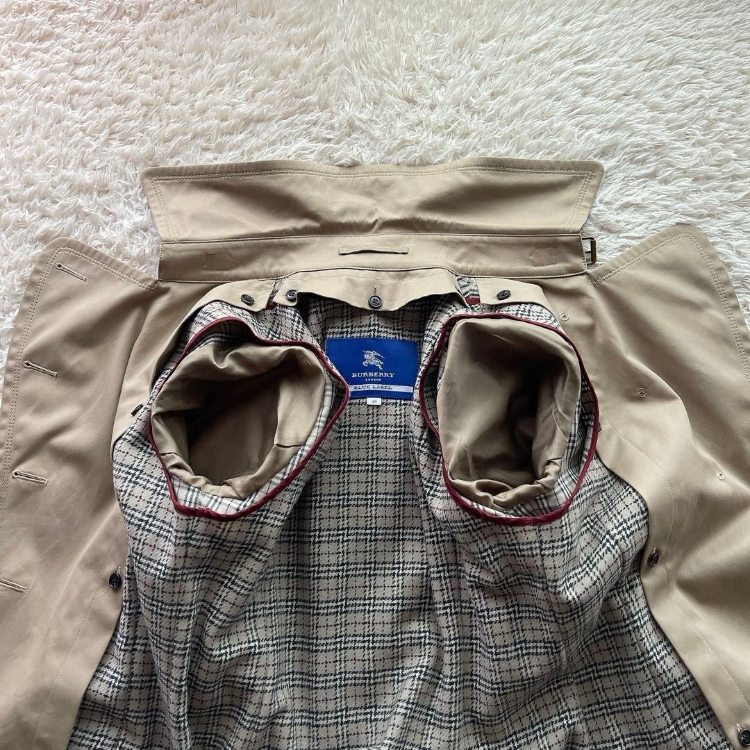 Burberry Blue Label Trench Coat Nova Check Liner Belt 40 | eBay Burberry Blue Label Trench Coat Nova Check Liner Belt 40 | eBay