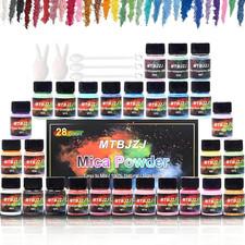 Mica Powder for Resin, 28 Colors Epoxy Resin Color Pigment