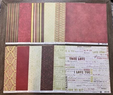 Basic Grey *PRIMA ROMANTICA* Collection 12x12 Scrapbook Paper 26 SHEETS Retired