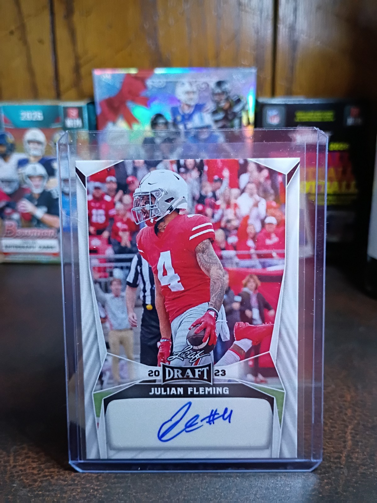 Leaf 2023 Leaf Draft Autographs Julian Fleming RC Auto #BA-JF2 Ohio State
