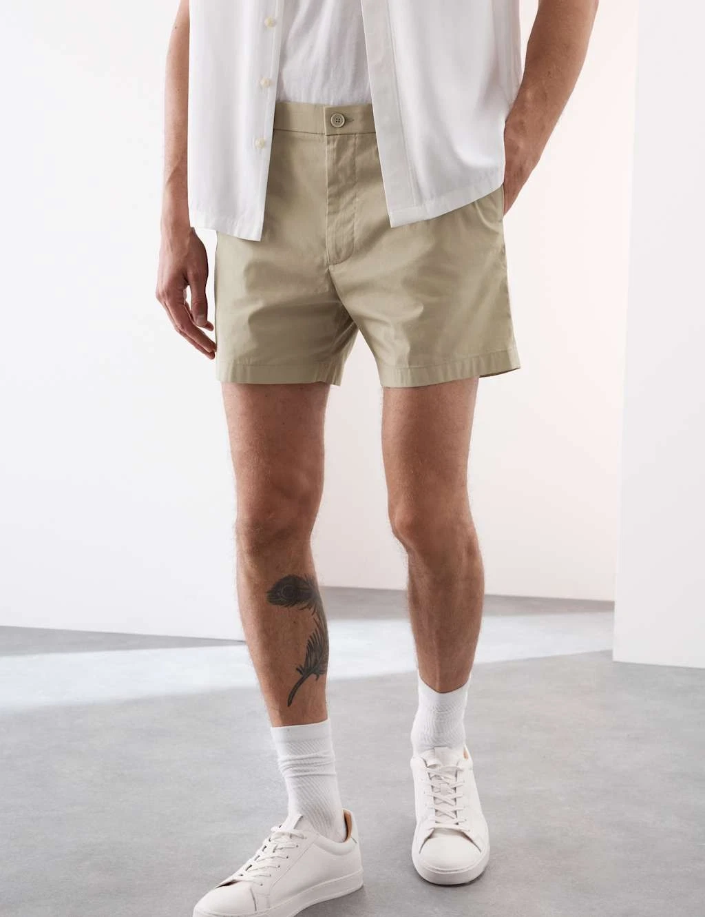 M&S - Autograph Mens Cotton Chino Shorts in Sand