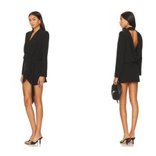 ASTR the Label Revolve Mini Dress S Kaftan Blazer Open Back Party Black Graciela