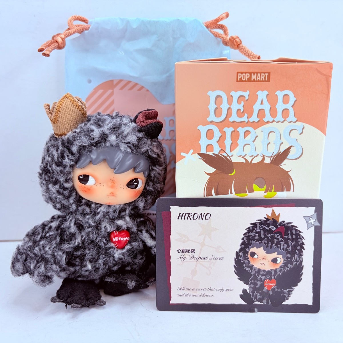 POP MART Hirono Dear Birds シークレット POP MART Dear Birds Series Hirono My Deepest Secret Plush Pendant