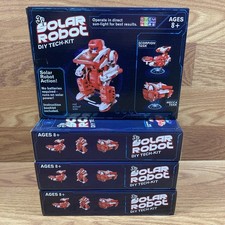 Lot of 4 STEM Tech Kit Solar Robot Do It Yourself Assemble 3 Robots In 1 - NEW