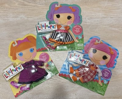 Lalaloopsy | Doll Clothes Bundle | 3 New Outfits - Party Dress, Coat & Overalls