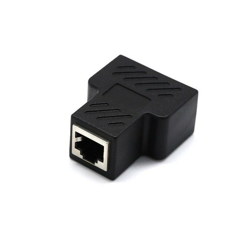 2* RJ45 Splitter Adapter 1 to 2 Ways Dual Female Port CAT5/CAT 6 LAN Ethernet E - Photo 5/14