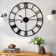 RemeeHi Nordic 50cm Wall Clock with Roman Numerals, Old-Style