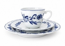Nivella Porzellan Vintage Gedeck Kaffeetasse Untertasse Teller Zwiebelmuster