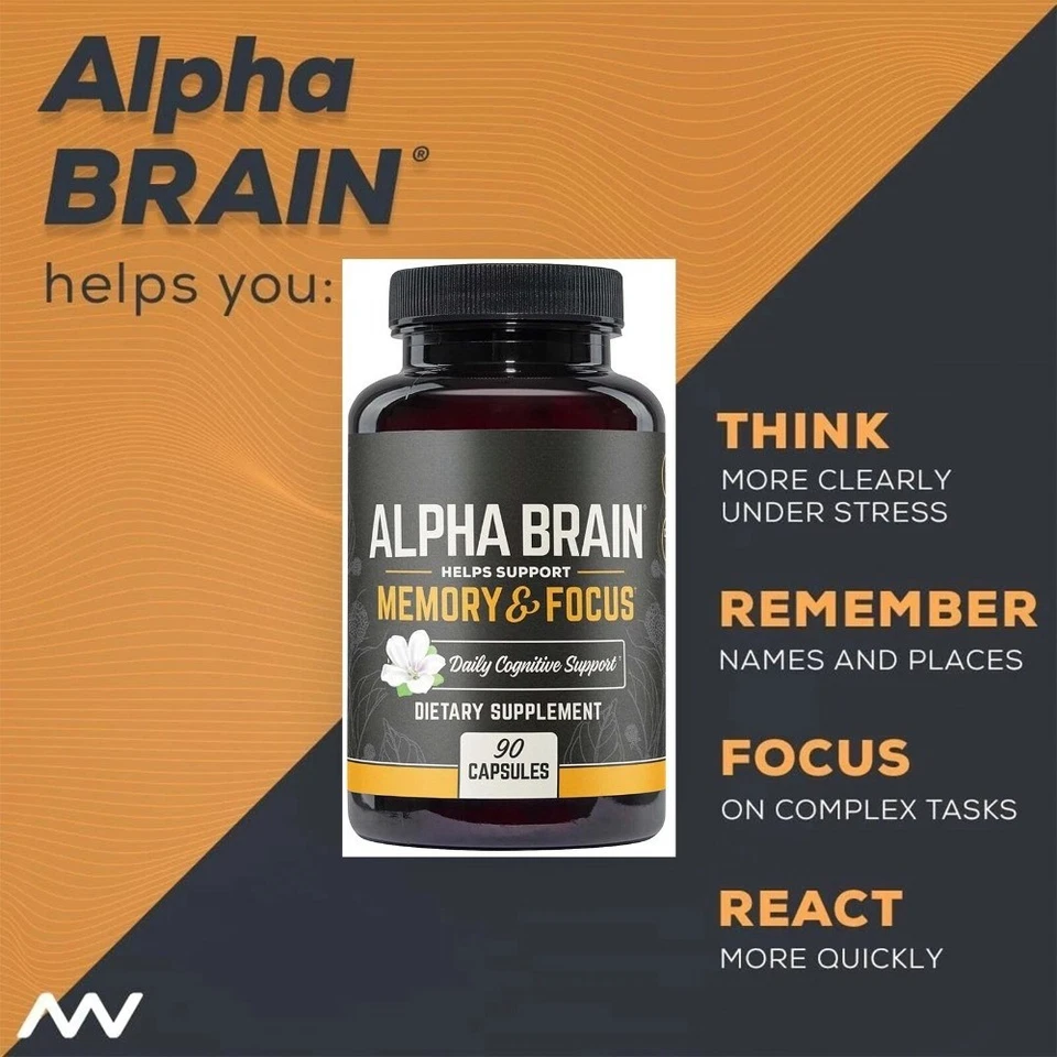ONNIT Alpha Brain Suplemento Cerebral Nootrópico para Hombres Mujeres 90 Cápsulas Foto 3 de 4