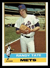 1976 Topps Randy Tate #549 New York Mets HIGHER GRADE MISCUT ERROR