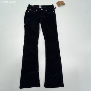 パンツ TRUE RELIGION bootscut flare denim black True Religion Billy Bootcut Flare Jeans Mid Rise Mens 38x28 Dark