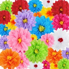 54 PCS Mexican Flower Party Decor Fiesta Tissue Paper Backdrop 8/10/12 Inch
