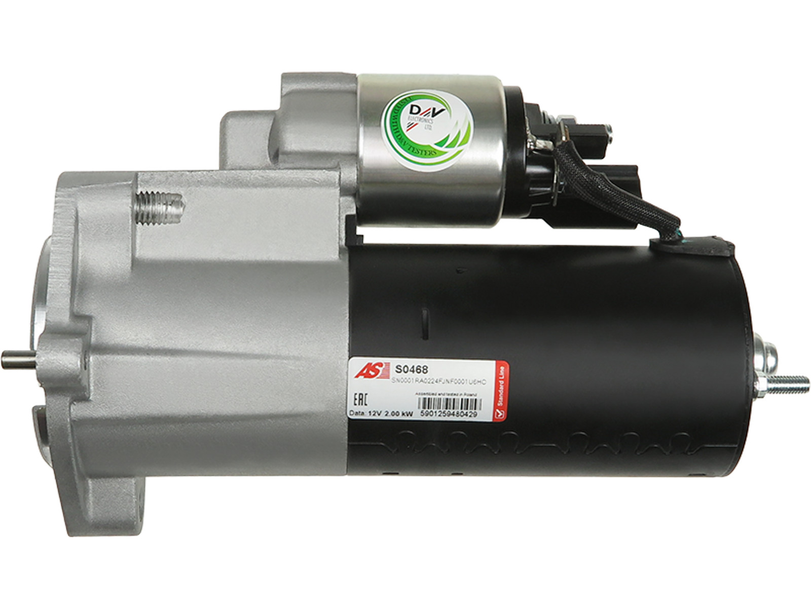 Brand New Starter Motor 12V 2.0kW 9T for SEAT EXEO 2008-2013 OE 0001125053